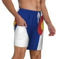 thumbnail image 1 of Mens Colorado Flag 2 in 1 Quick Dry Swim Trunks with Compression Liner Beach Shorts, 1 of 6