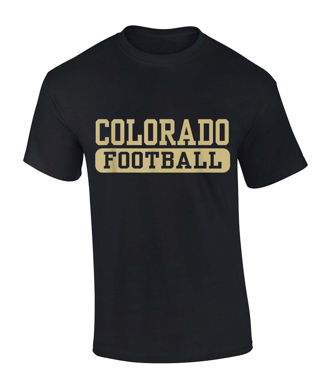 Mens Colorado Football Team Color Buffaloes Short Sleeve T-shirt Graphic Tee-Black-large ...