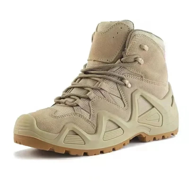 JOMOS Men's Tactical Hiking Boots - Leather & Synthetic, Waterproof Membrane, Rugged Outdoor Mountaineering Boots