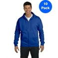 thumbnail image 1 of Mens ComfortBlend EcoSmart 50/50 Full-Zip Hood P180 (10 PACK), 1 of 1