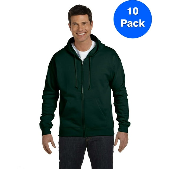 Mens ComfortBlend EcoSmart 50/50 Full-Zip Hood P180 (10 PACK)