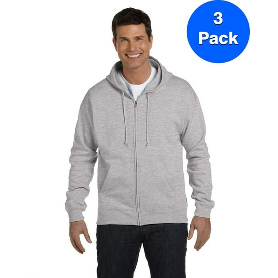 Mens ComfortBlend EcoSmart 50/50 Full-Zip Hood P180 (3 PACK)