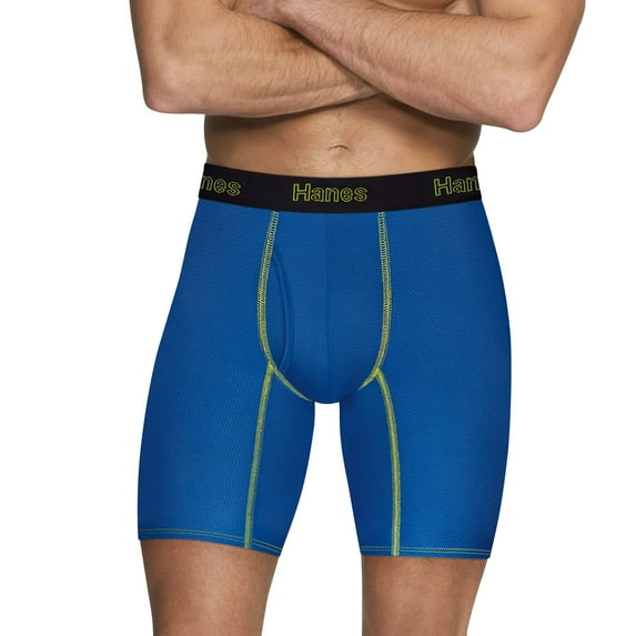 Mens ComfortFlex Fit Long Leg Boxer Brief, 3 Pack