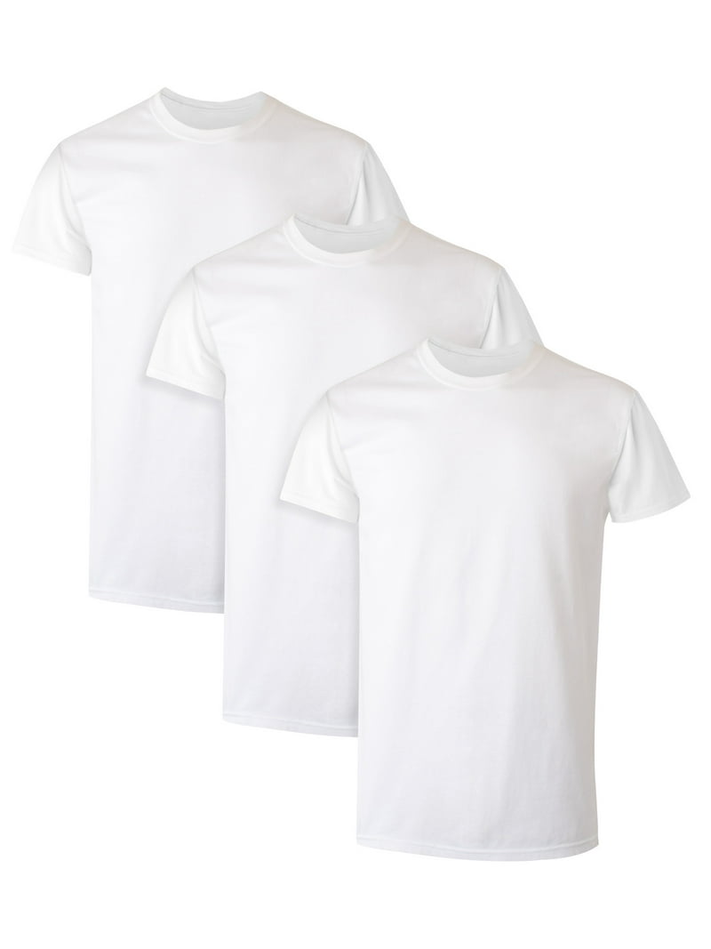 Hanes Men's White Crew T-Shirt Undershirts Pack Breathable