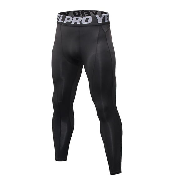 Mens Compression Base Layer Quick Dry Long Workout Sports Pants Activewear Black S