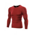 thumbnail image 1 of Mens Compression Base Layer Tight Tops Long Sleeve Gym Tee Shirt, 1 of 2