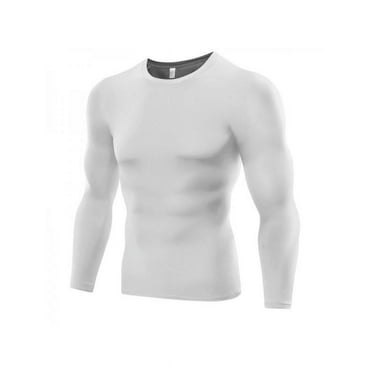 Mens Compression Base Layer Tight Tops Long Sleeve Gym Tee Shirt