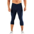 thumbnail image 1 of Mens Compression Capris Athletic Running Leggings Quick Dry Basketball Sports Legging Tights Gym Workout Base Layer, 1 of 7