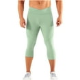 thumbnail image 1 of Mens Compression Capris Athletic Running Leggings Quick Dry Basketball Sports Legging Tights Gym Workout Base Layer, 1 of 3