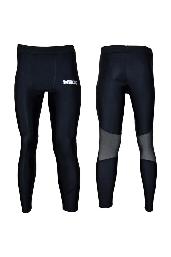 Mens Compression Pants Tights Running Gym Legging Long Base Layer Thermal Training Trousers Black X-Large