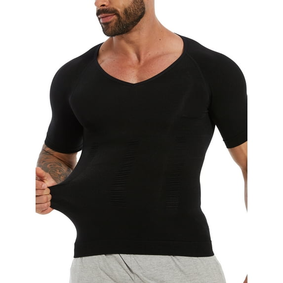 Mens Compression Shapewear Vest Slimming Undershirt Tank Top Tummy Control Chest Hide Gynecomastia Body Shaper