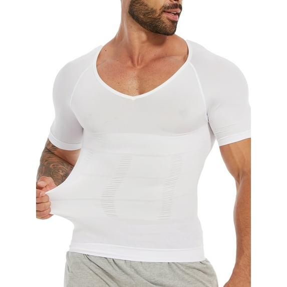 Mens Compression Shapewear Vest Slimming Undershirt Tank Top Tummy Control Chest Hide Gynecomastia Body Shaper