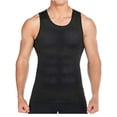 thumbnail image 1 of Mens Compression Shirt Slimming Body Shaper Vest Workout TaLELINTA Tops Abs Abdomen Weight Loss Sweat  Undershirts/Black, 1 of 8