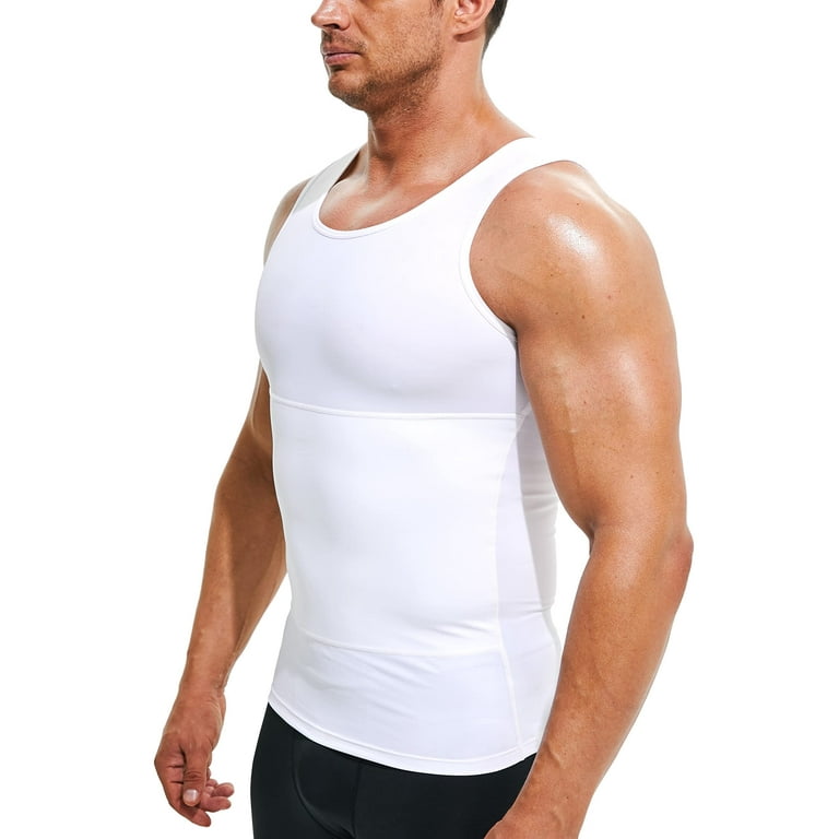 Men's Top Slimming Shirt Body Shaper Vest Compression Undershirt Shapewear  Tank