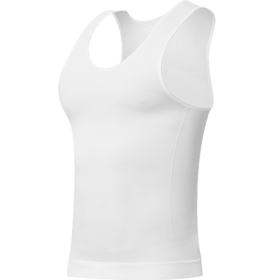 Mens Compression Shirt Tank Top Body Shaper Slimming Tummy Control Vest Chest Support Shaping Undershirt for Workout Daily Wear
