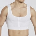 thumbnail image 1 of Mens Compression Shirts Shapewear Sleeveless Square Neck Cropped Tank Tops Mens Solid Zipper Front Stretchy Slim-Fit Shaping Undershirts, 1 of 8
