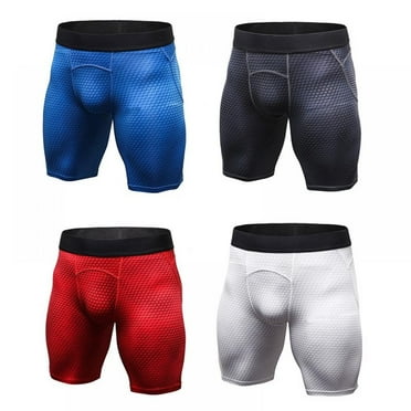 Mens Compression Shorts Moisture Wicking Quick Dry Tight Shorts Underwear Running Bodybuilding Athletic Shorts Tights Elasitc Waist Shorts