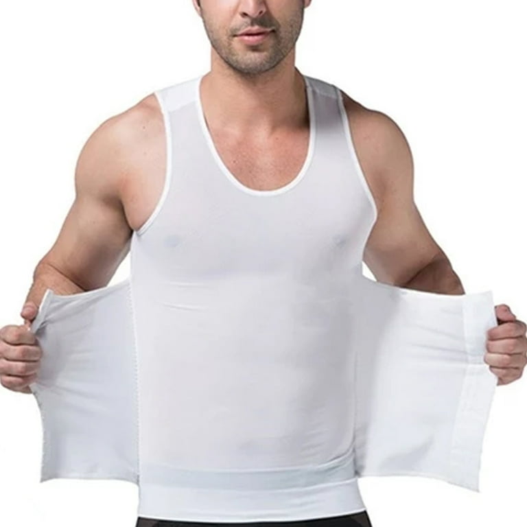 Mens Compression Slimming Shirt with Slimming Belt