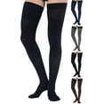 thumbnail image 1 of Mens Compression Stockings 20-30 mmHg for Varicose Veins, Edema - Black, Medium, 1 of 8