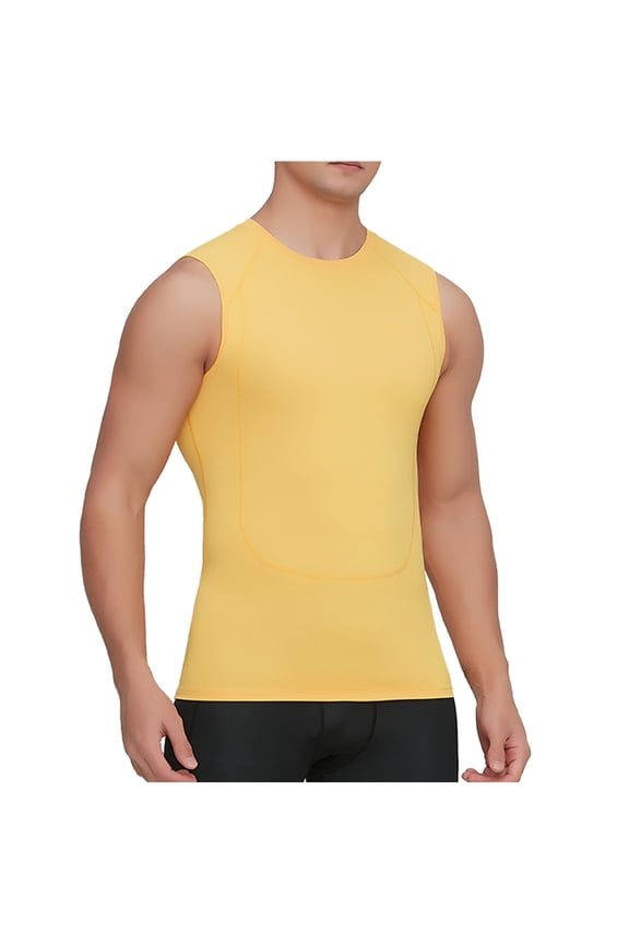 Mens Compression Tank Top Qiggri Men Tight Fitting Bodybuilding Run High Elasticity Drying Underlay Compress Top Athletic Tank Top