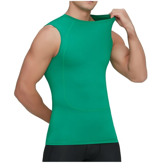 Mens Compression Tank Top Qiggri Men Tight Fitting Bodybuilding Run High Elasticity Drying Underlay Compress Top Athletic Tank Top