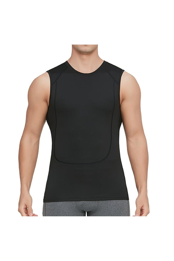 Mens Compression Tank Top Qiggri Men Tight Fitting Bodybuilding Run High Elasticity Drying Underlay Compress Top Athletic Tank Top