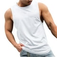 thumbnail image 1 of Mens Compression Tank Top Qiggri Men's Casual Solid Color Sleeveless Breathable Fashionable Round-Neck Tank Top Summer Shirts, 1 of 6