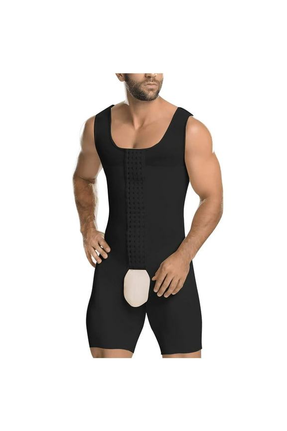 Mens Compression Tank Top Qiggri Men's Shapewear High Elastic Corset Waist Sleeveless Corset Crewneck Mens Workout Tank Tops