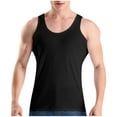 thumbnail image 1 of Mens Compression Tank Top Qiggri Men's Summer Solid Color Sleeveless Base Sports And Fitness Round-Neck Tank Top Athletic Tank Top, 1 of 6