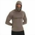 thumbnail image 1 of Mens Compression Thermal Shirts Hoodie with Mask Long Sleeve Winter Sports Base Layer Top Active Running Sun Shirt, 1 of 8