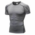 thumbnail image 1 of Mens Compression Under Shirt Base Layer Tops Quick Dry Crew Neck T-shirt,Athletic Running Gym Workout Short Sleeve Tee Tops, 1 of 5