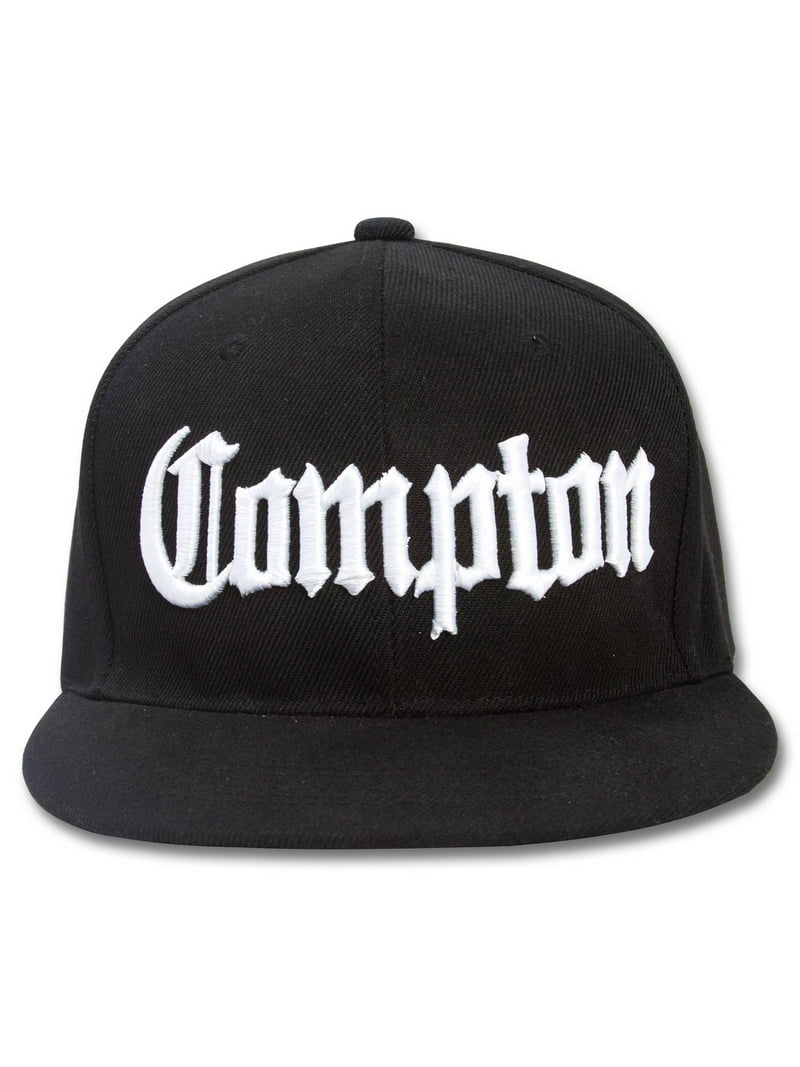 Adjustable Mens Compton Snapback Hat - Embroidered Old
