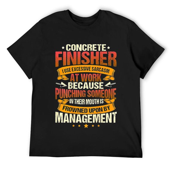 Mens Concrete Finisher Design Of Clothing T-Shirt Black