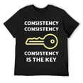 thumbnail image 1 of Mens Consistency Is The Key T-Shirt Black, 1 of 5