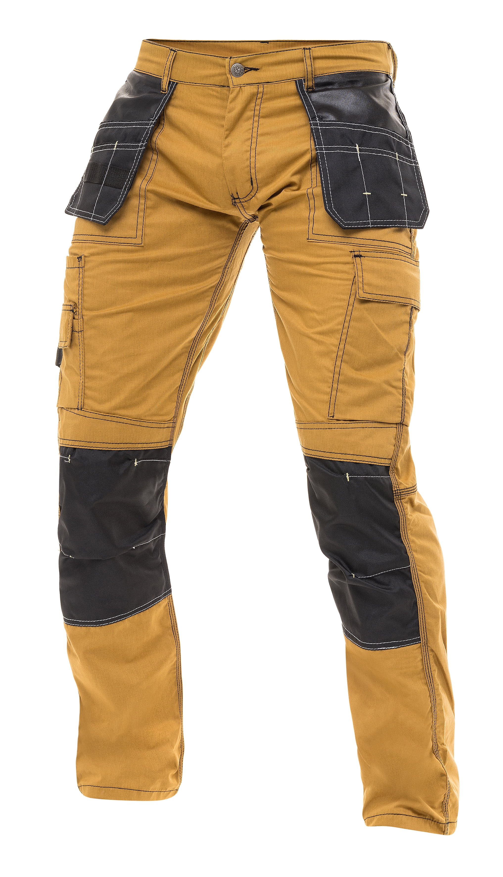 Mens Construction Cordura Pants Carpenter Utility Tool Pockets Heavy Duty  Knee Reinforced Work Wear Safety Trousers 