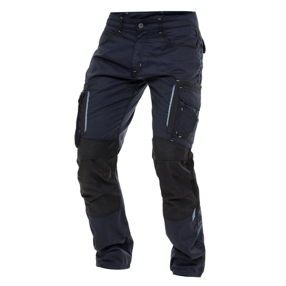 Mens Construction Pants Utility Work Heavy Duty Workwear Trousers Carpenter Knee Reinforcement Cordura Safety Pants Navy W30-L32