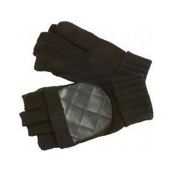 Mens Convertible Black Gloves/mittens