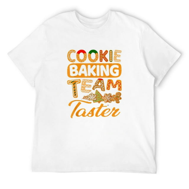 Mens Cookie Baking Team Taster Holiday Baking Gingerbread T-Shirt White ...