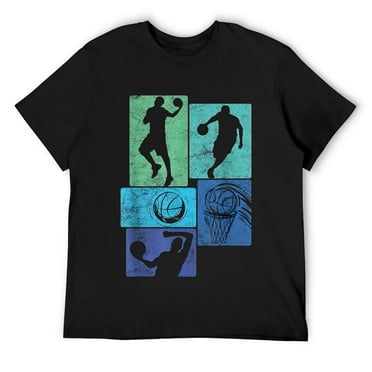 Mens Cool Basketball Design Basketball Player Sports T-Shirt Black S