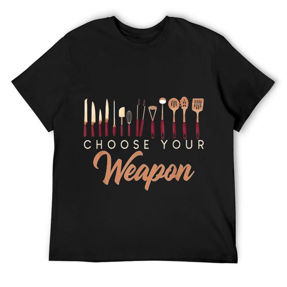 Mens Cool Chef Knives Kitchen Tools T-Shirt Black