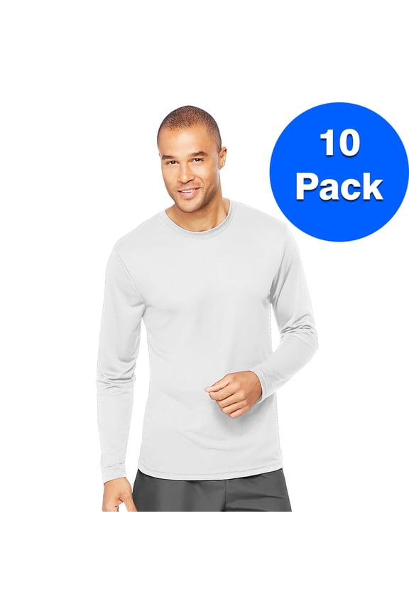 Mens Cool Dri Long Sleeve Performance T-Shirt 482L (10 PACK)