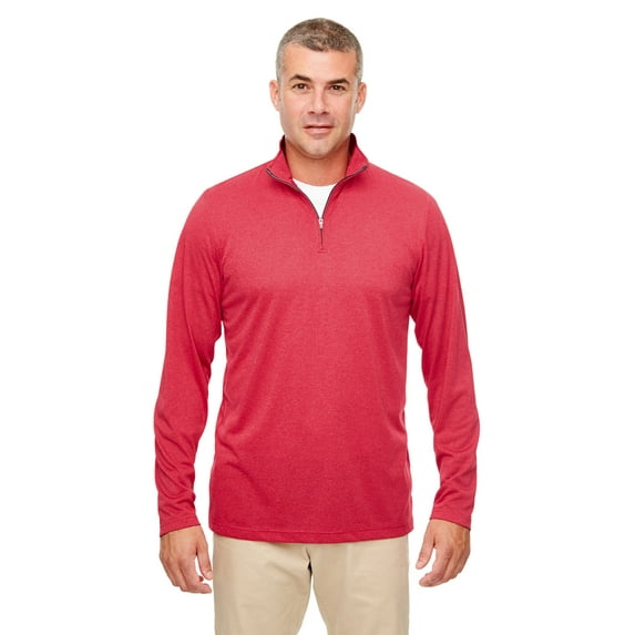 Mens Cool & Dry Heathered Performance Quarter-Zip-8618