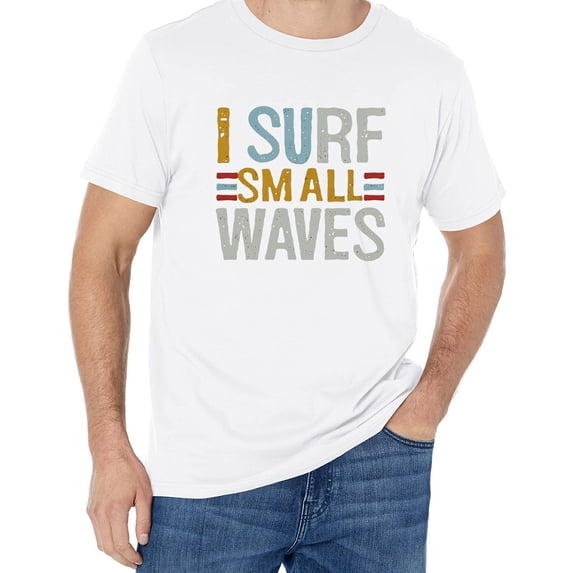 Mens Cool Surfer, Surf kid Gift Crew Neck T Shirt White