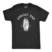 Mens Coolest Dad T Shirt Funny Sarcastic Chilly Penguin Tee for Guys Graphic Tees