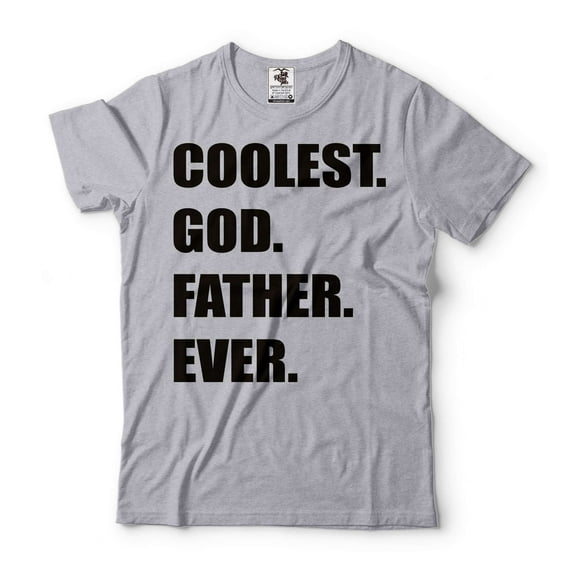 Mens Coolest God Father Ever Shirt Godfather Gifts Best Godfather Shirt Gift for Godfather T Shirt (X-Large Grey)