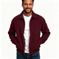 thumbnail image 1 of Mens Corduroy Bomber Jacket with Pocekts Lapel Long Sleeve Lightweight Casual Full Zip Shirt Jacekt Red 3XL, 1 of 8