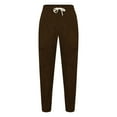 thumbnail image 1 of Mens Corduroy Cargo Jogger Pants Elastic Waist Drawstring Multi-Pocket Pants Trendy Casual Work Brown M, 1 of 6