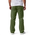 thumbnail image 1 of Mens Corduroy Pants Lightweight Elastic Casual Waist Drawstring Pants Straight Baggy Pants with Pockets Green XL, 1 of 6