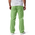 thumbnail image 1 of Mens Corduroy Pants Lightweight Elastic Casual Waist Drawstring Pants Straight Baggy Pants with Pockets Light Green L, 1 of 6