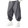 thumbnail image 1 of Mens Corduroy Pants Stretch Loose Joggers with Pockets Tapered Elastic Waist Drawstring Cargo Casual Baggy Sweatpants Workout Athletic Slacks Trousers Fall Spring Outfits 2026 Gray S, 1 of 6